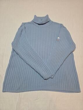 South Pole Light Blue Ribbed Turtleneck Sweater Size L